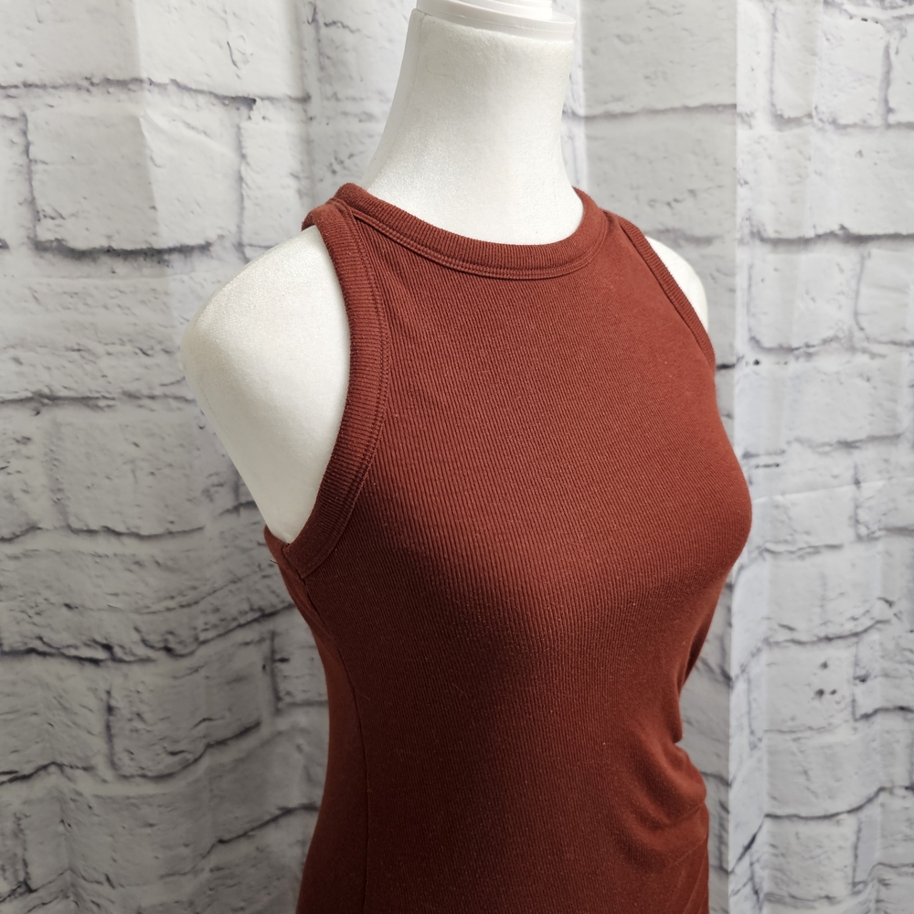 Old Navy UltraLite Racerback Rib-Knit Ruched Dress Size S - Picture 4 of 14